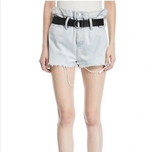 IRO High Waist Light Blue Denim Shorts